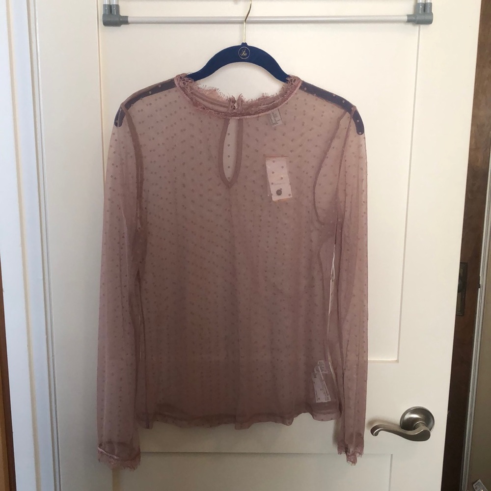 F21 sheer purple longsleeve